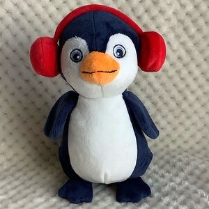 Kinder Surprise Ferrero Plush Penguin w Earmuffs Stuffed Animal Toy cod 03CHS23